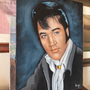 Vintage Large Elvis Portrait Velvet Painting Vintage Elvis Painting Vintage Elvis Presley Vintage Elvis Memorabilia Vintage Elvis Gifts image 7