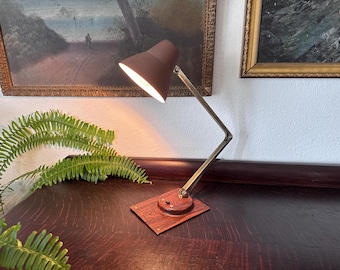 Vintage Tensor IL400 Faux Bois Articulating Desk Reading Task Lamp