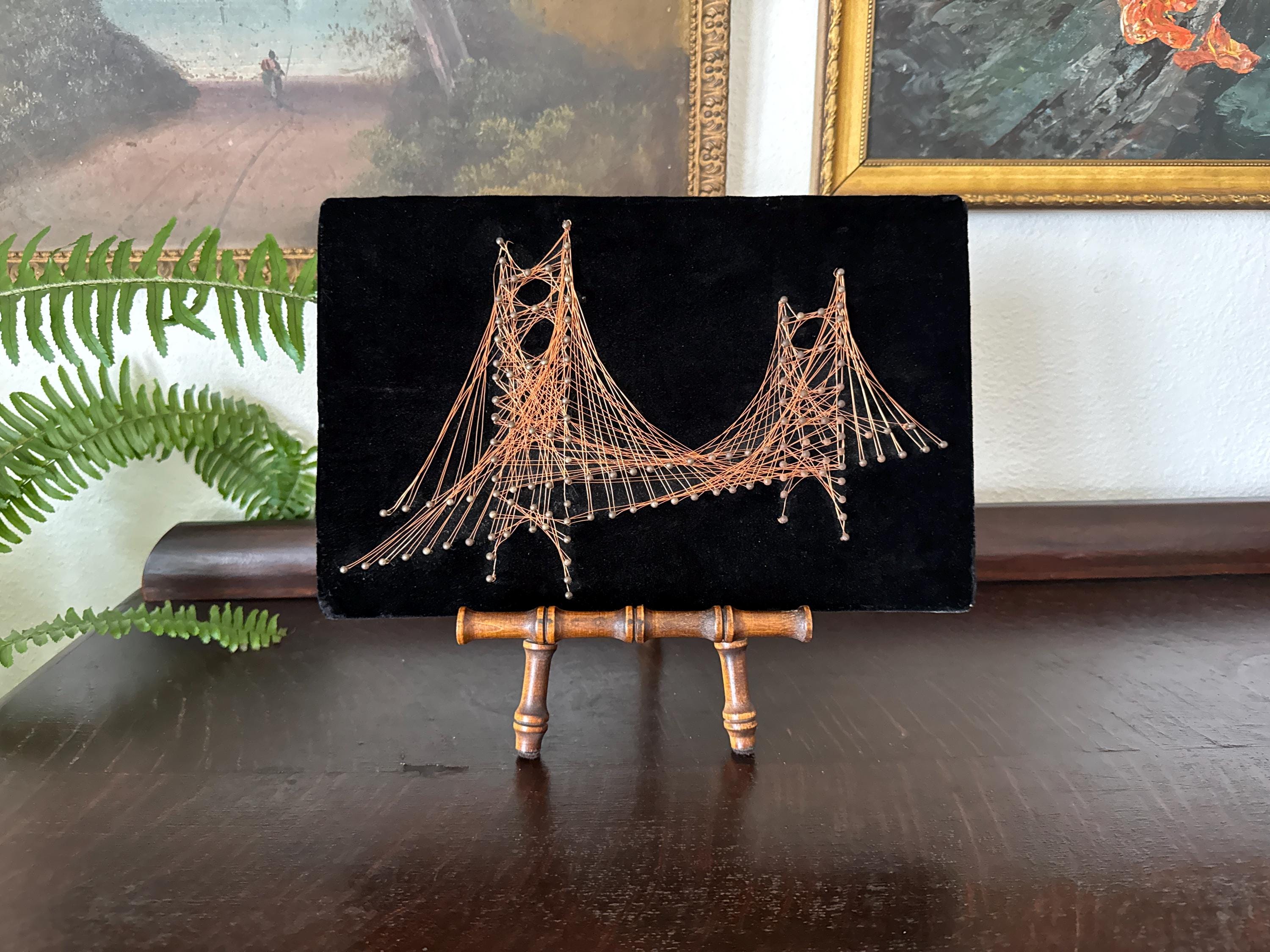 Vintage Golden Gate Bridge Copper Wire String Art - Etsy