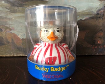 Vintage Wisconsin Bucky Badger Celebriduck Vintage University of Wisconsin Vintage Bucky Badger Vintage Rubber Ducks Vintage Celebriducks