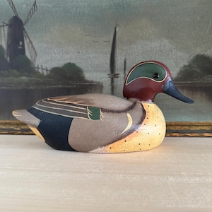 Vintage Green-Winged Teal Ducks Unlimited Duck Decoy Vintage Hand-Painted Green-Winged Teal Decoy Vintage Folk Art Duck Decoy Vintage Duck