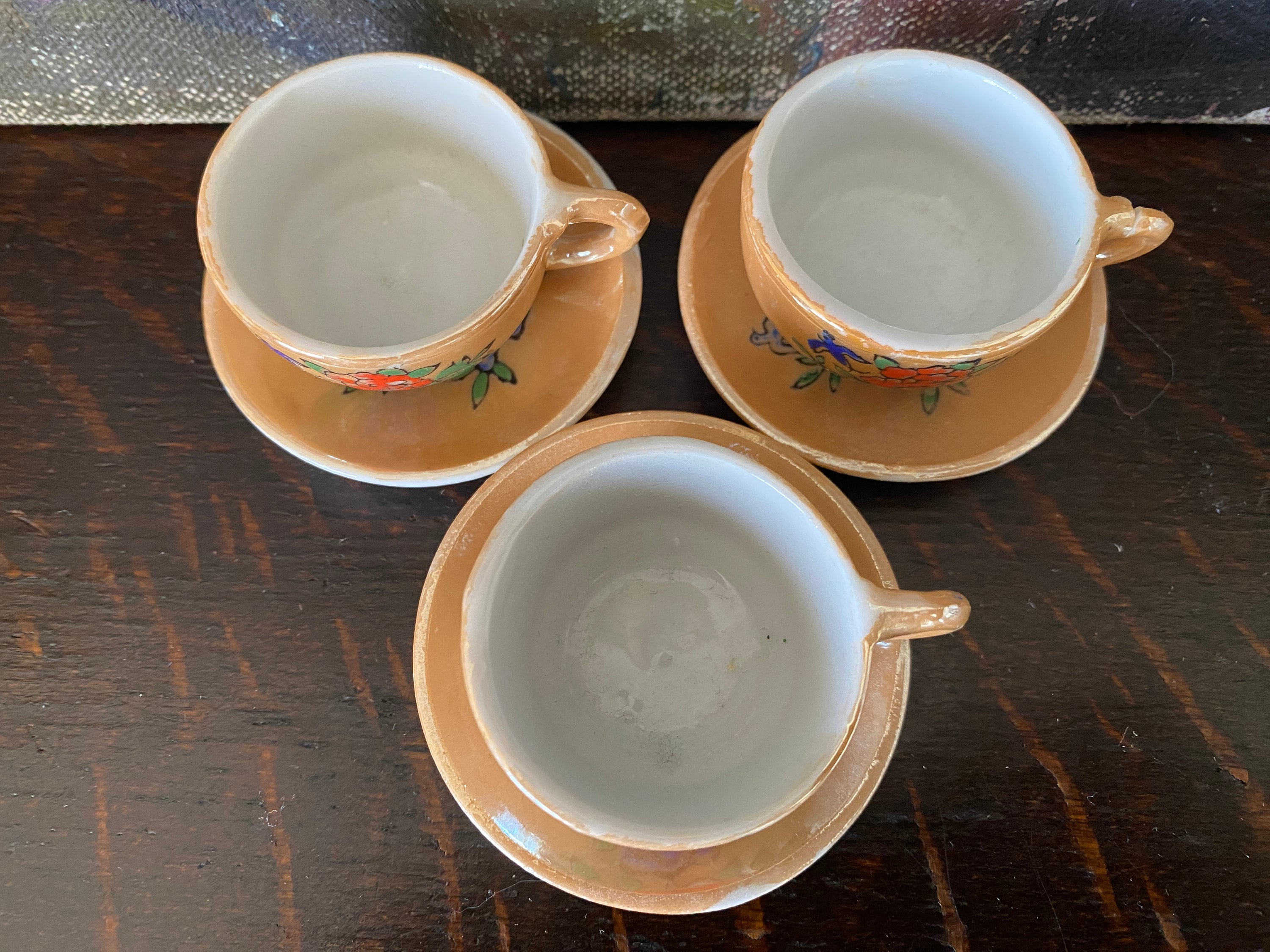 Vintage Mini Tea Set Vintage Miniature Japanese Lusterware