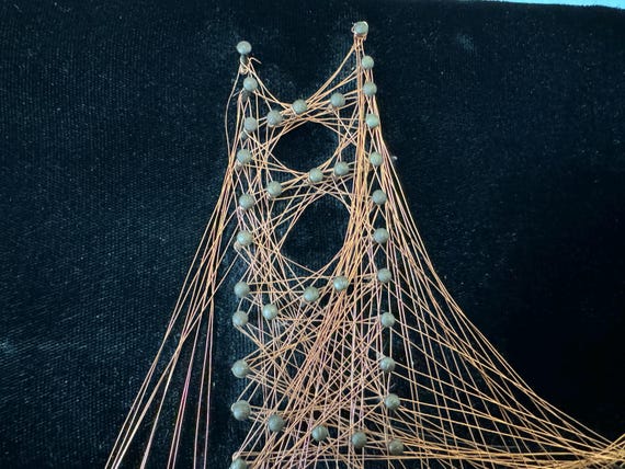 Vintage Golden Gate Bridge Copper Wire String Art - Etsy