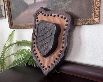 Vintage Spanish Renaissance Wall Shield Coat of Arms Hand-Crafted
