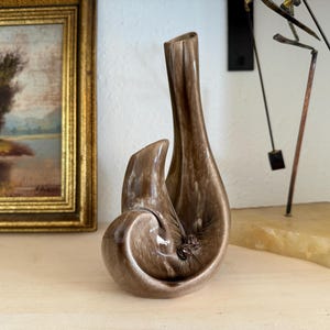 Vintage Biomorphic High-Relief Pinecone Vase by Gladys Ceramics