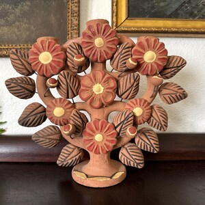 Mid-20th Century Mexican Folk Art Tree of Life Candelabra Signed immagine 4