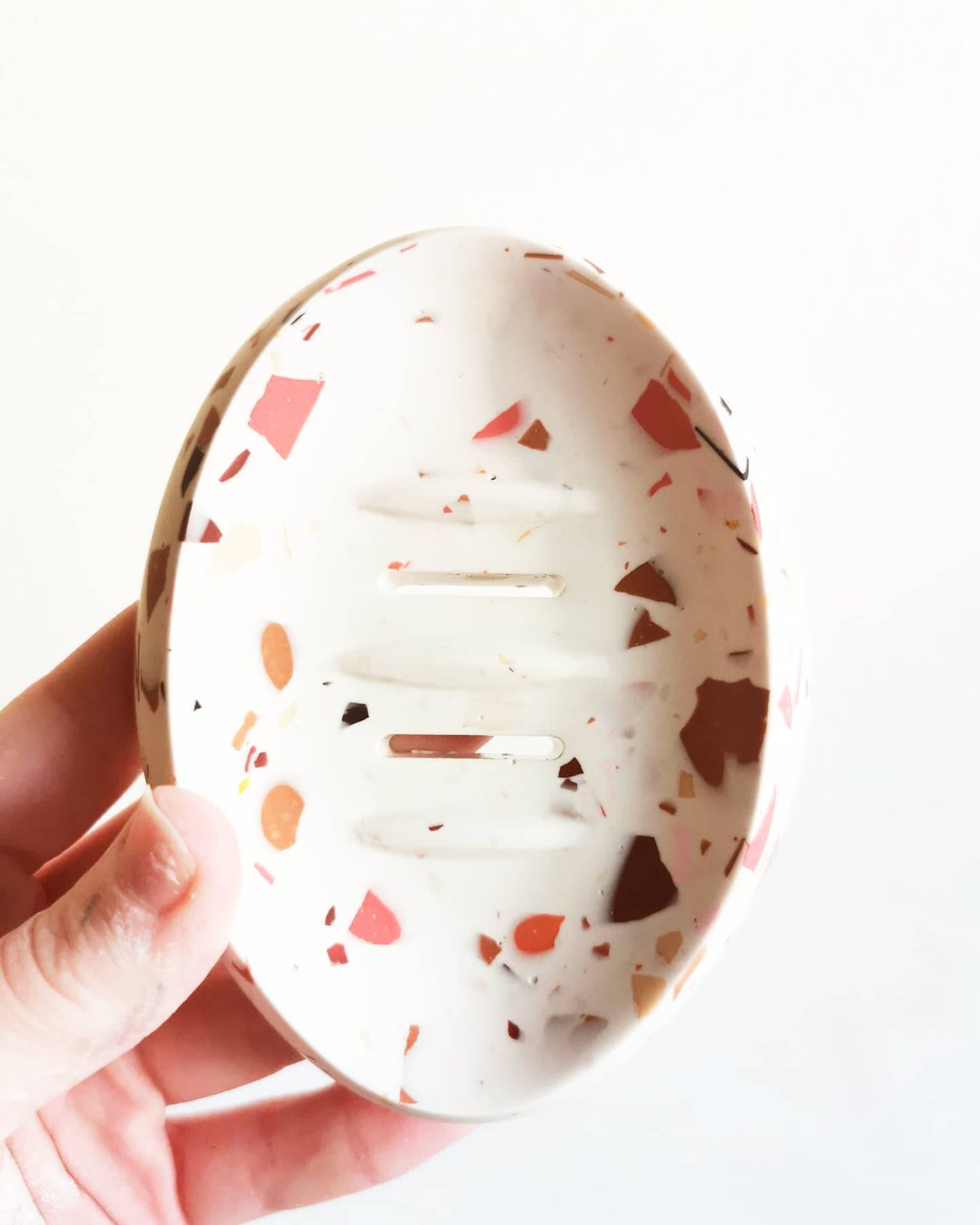 Warm Terrazzo Jesmonite Soap Dish Made to Order Etsy