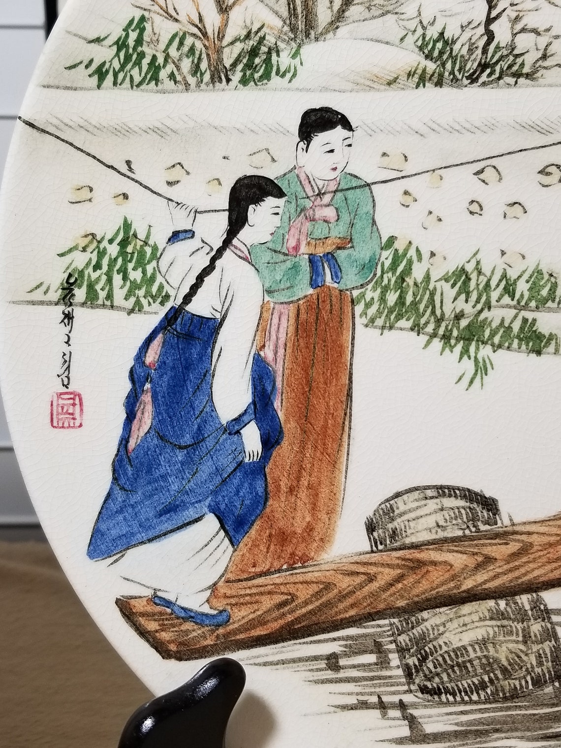 Set of 2 Collectible Korean Plates / Daehan / Pottery / Etsy