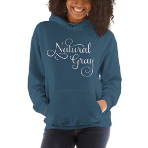 Natural Gray Hair Pretty Unisex Hoodie
