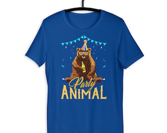 Party Animal Bear Birthday T-Shirt