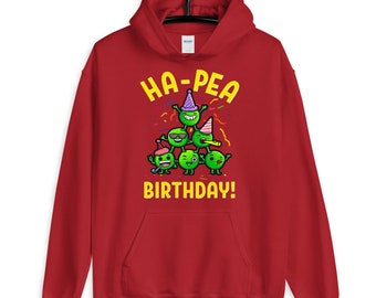 Ha Pea Birthday Party with Peas Funny Happy Birthday Hoodie Gift