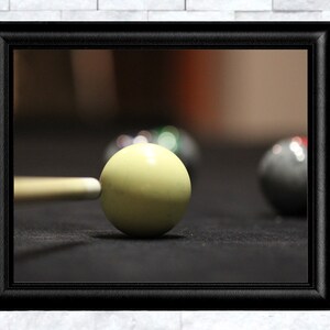 pool ball photo, pool ball decor, game room decor, game room art, cue ball print, pool art, pool print, pool ball art, pool ball print