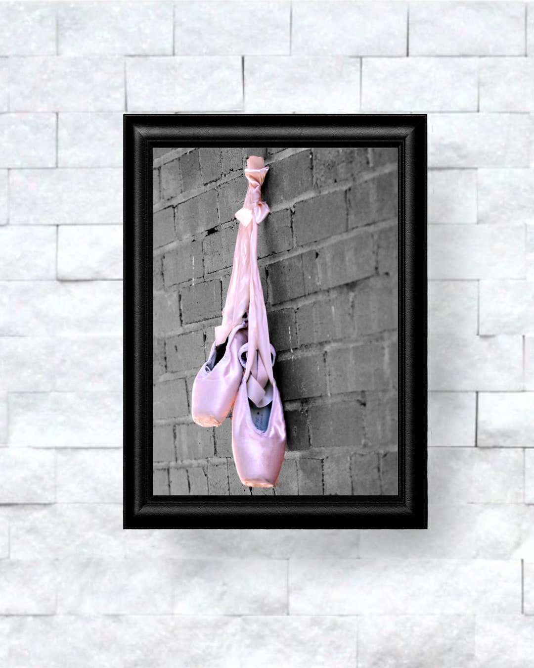 Pointe Shoe Art, Pointe Shoe Print, Ballet Shoe Print, Ballet Shoe Art