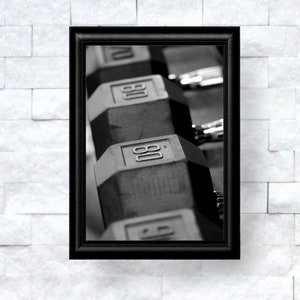 barbell photo, bodybuilding art, weightlifting art, gym décor, barbell print, body builder gift, weight lifter gift, home gym décor, gym art
