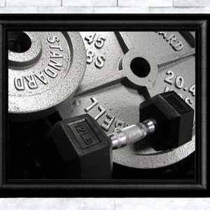 weight plate photo, barbell photo, gym décor, home gym décor, bodybuilding art, weightlifting art, weight lifter gift, weightlifting print