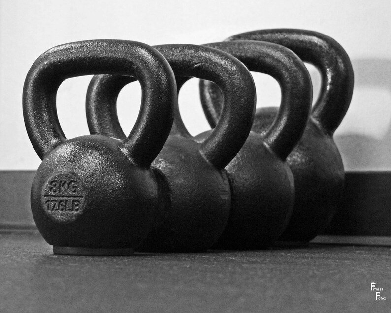 Kettlebell Photo Home Gym Décor Body Builder Gift Weight Etsy