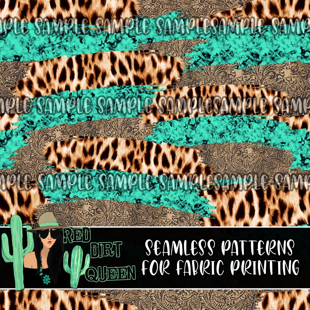 turquoise leopard print top