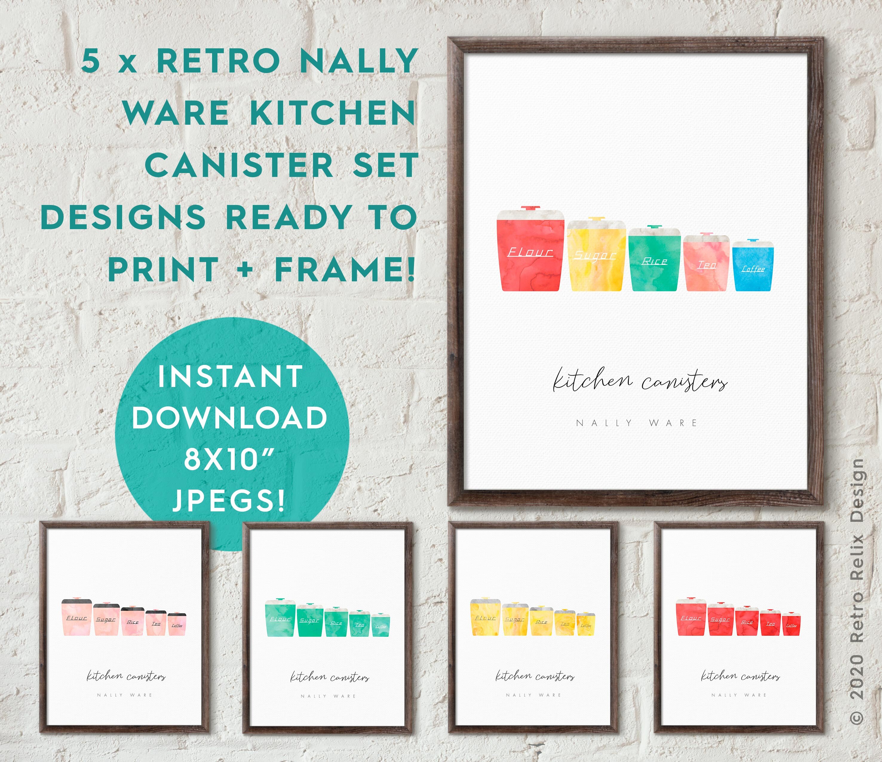 Nally Ware Canisters - Etsy