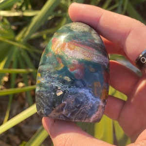 Colorful ocean jasper crystal freeform natural metaphysical healing gemstone