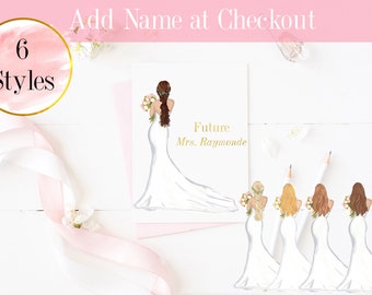 Bridal Shower Card, Future Mrs Wedding Card, Bride to Be Card, Engagement Card, Bridal Shower Card, Engagement Gift, bride card, custom
