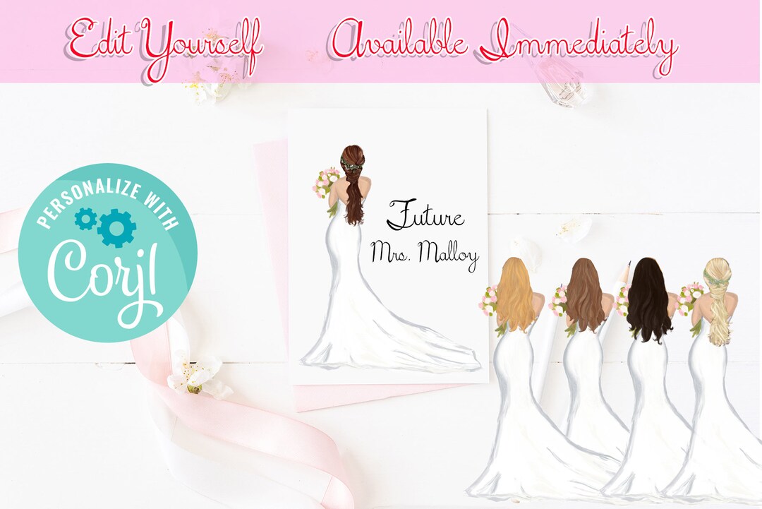 Bridal Shower Card for Bride, Digital Download, Future Mrs Wedding Card ...