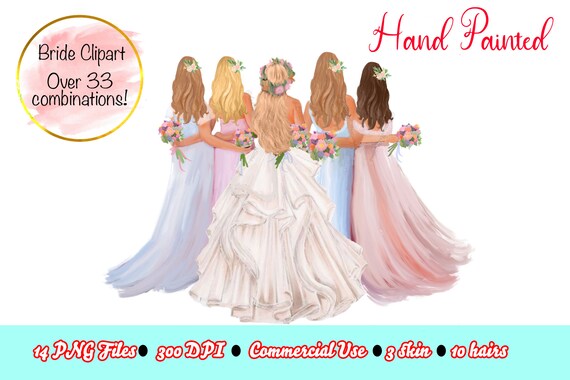 Bridal Clipart Premium, Wedding Clipart, Bridal Party Clipart, Wedding  Graphics, Bridal, Fashion Clipart, Bride Clipart, Bride Tribe Clipart - Etsy