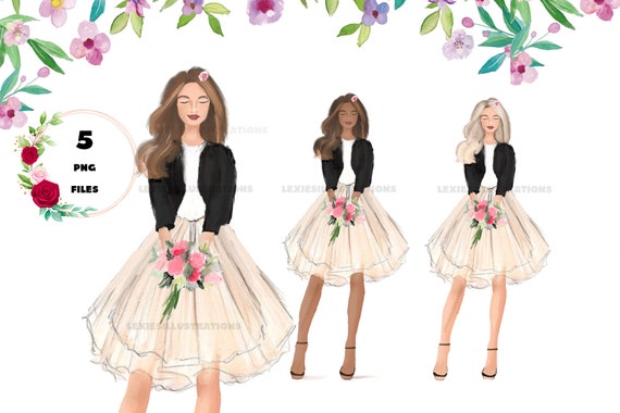 Flower skirt drawing discount
