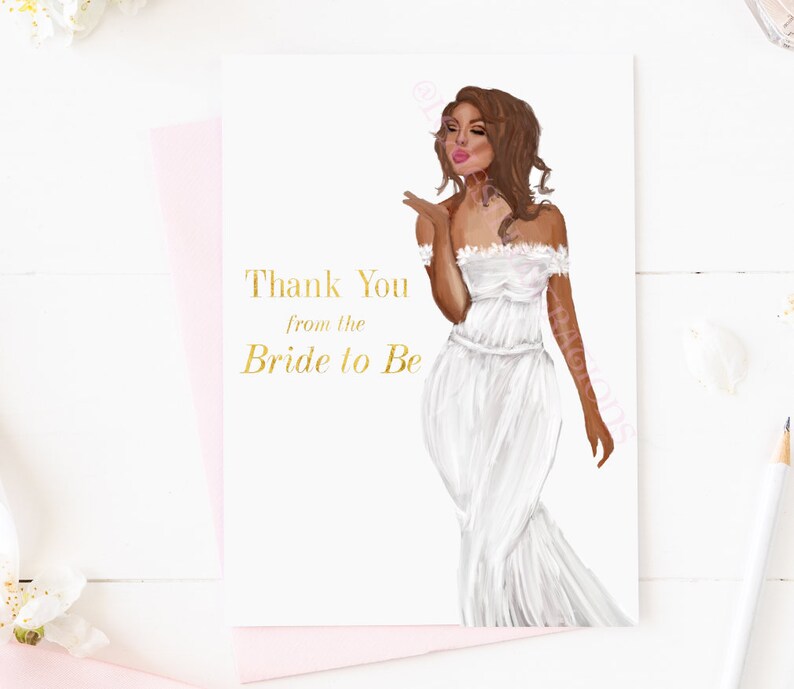 Bridal Shower Thank you Cards Thank You cards bridal shower card Thank You Note Bride Thank You Cards Bridal Shower Gift Bridal Shower