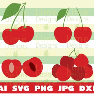 Ciliegia, Ciliegie, Mezza Ciliegia - SVG Design Files Per Cricut Silhouette Cut Files