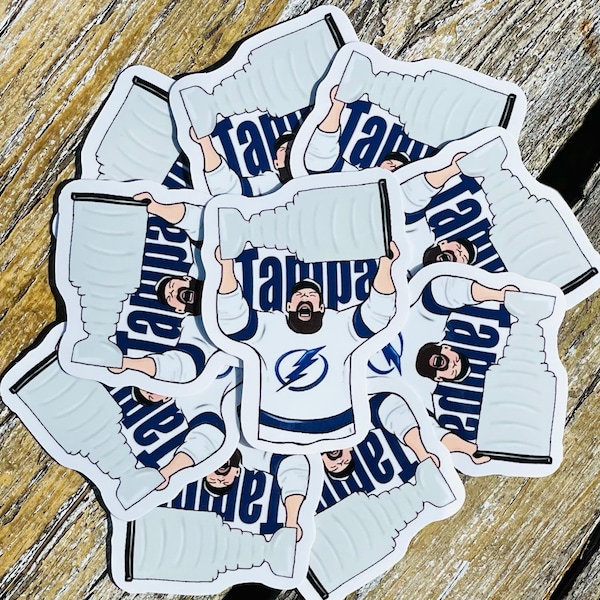 Small Tampa Bay Lightning Sticker, Stanley Cup Champions, Go Bolts, Hockey Sticker, Custom Sticker, Florida Hockey, Weatherproof sticker