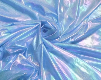 Amazing Holographic Stretch Shaded Lycra Spandex Fabric- Holographic Fabric By Yards- Stretch Apparel 58 Width