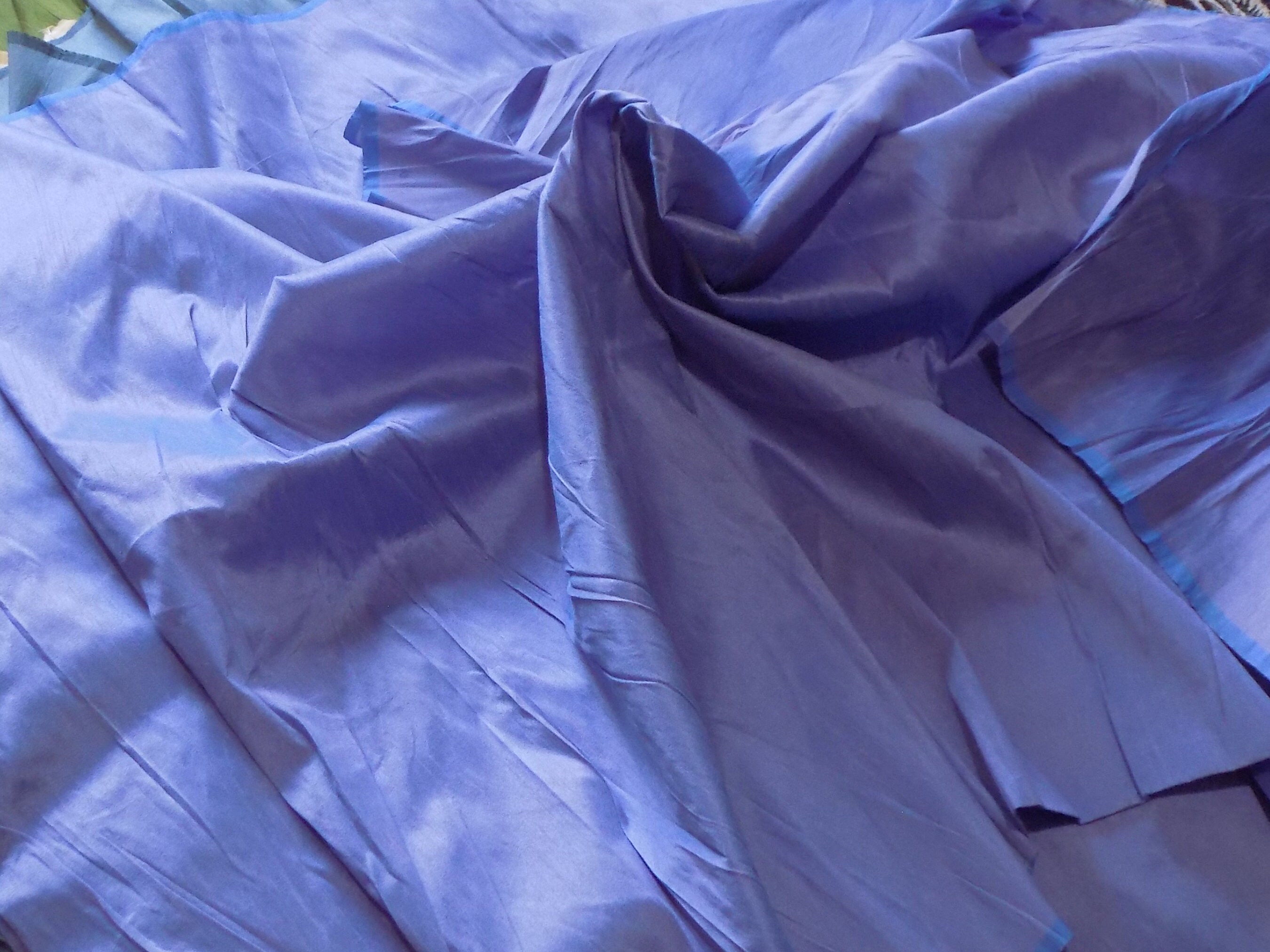 Royal Blue Dupioni Silk Fabric main image 1