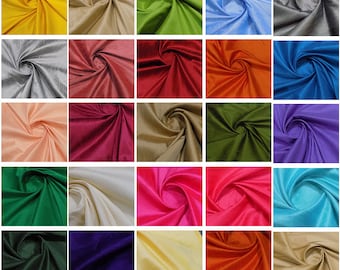40 kolorów jedwabnej tkaniny dupioni - sztuczny jedwabny materiał dupioni na suknię ślubną - ręcznie tkana tkanina dupioni na suknię, sprzedawana na metry