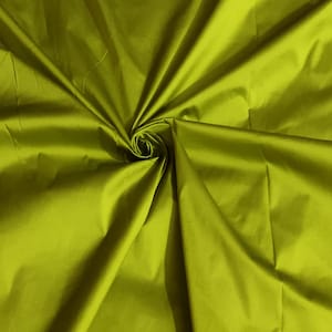 Deep Lichen Green Taffeta Silk Fabric main image 0