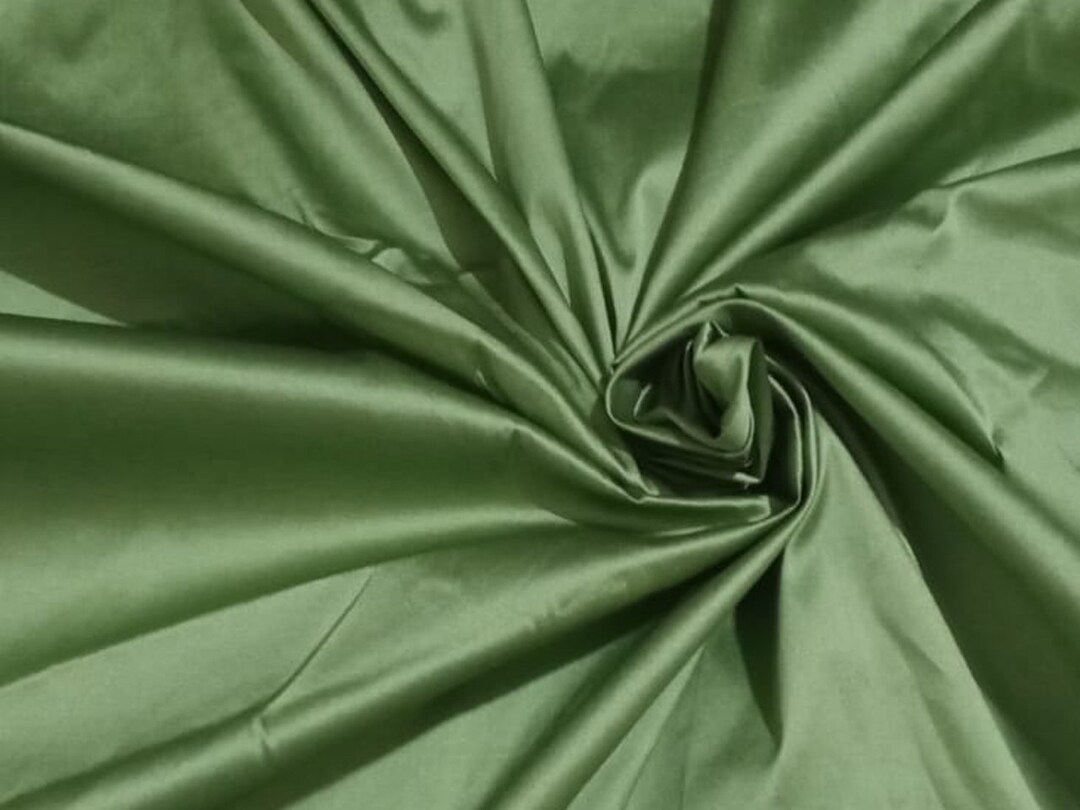 Pepper Green Taffeta Silk Fabric
