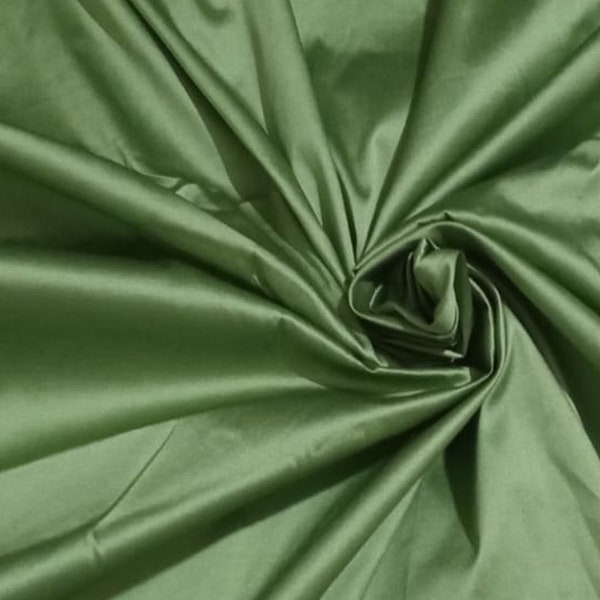 Parrot Green Silk taffeta Fabric, Silk Apparel Taffeta Fabric, Light Weight Wedding Dress fabric , Taffeta Silk Gown Fabric Sold By Yards