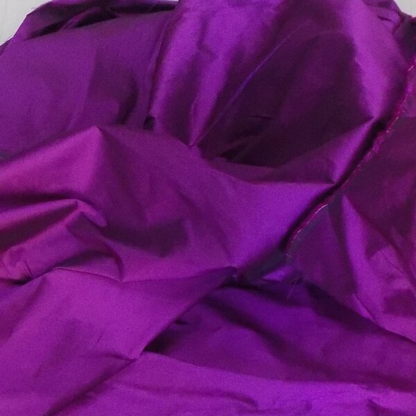 Purple Magenta Taffeta Silk Fabric main image 1
