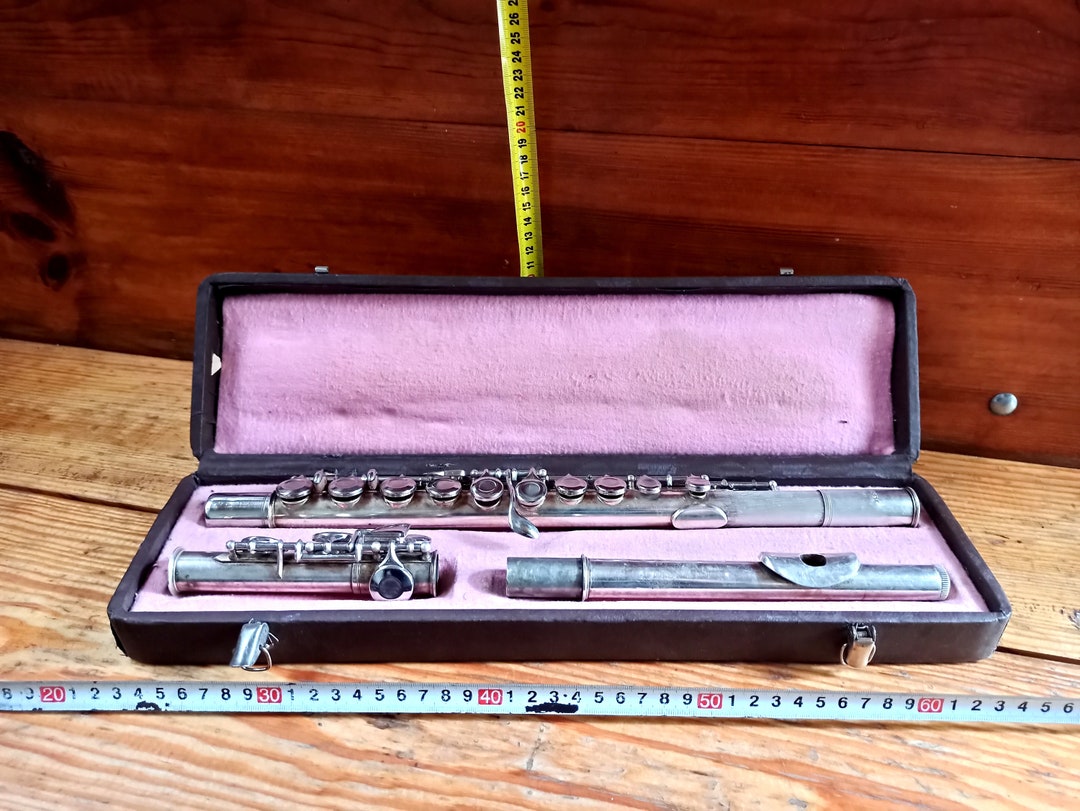 Vintage Wind Musical Instrument From a Military Band Flute. Wind