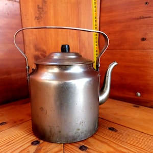 Vintage army bronze teapot from the USSR 1954. Historical artifact. Antique gift. Army utensils