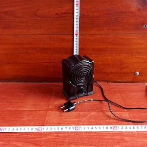 Vintage radio (radio receiver, loudspeaker) - 50s. Historical artifact. Antique gift. Old loudspeaker. Radio.
