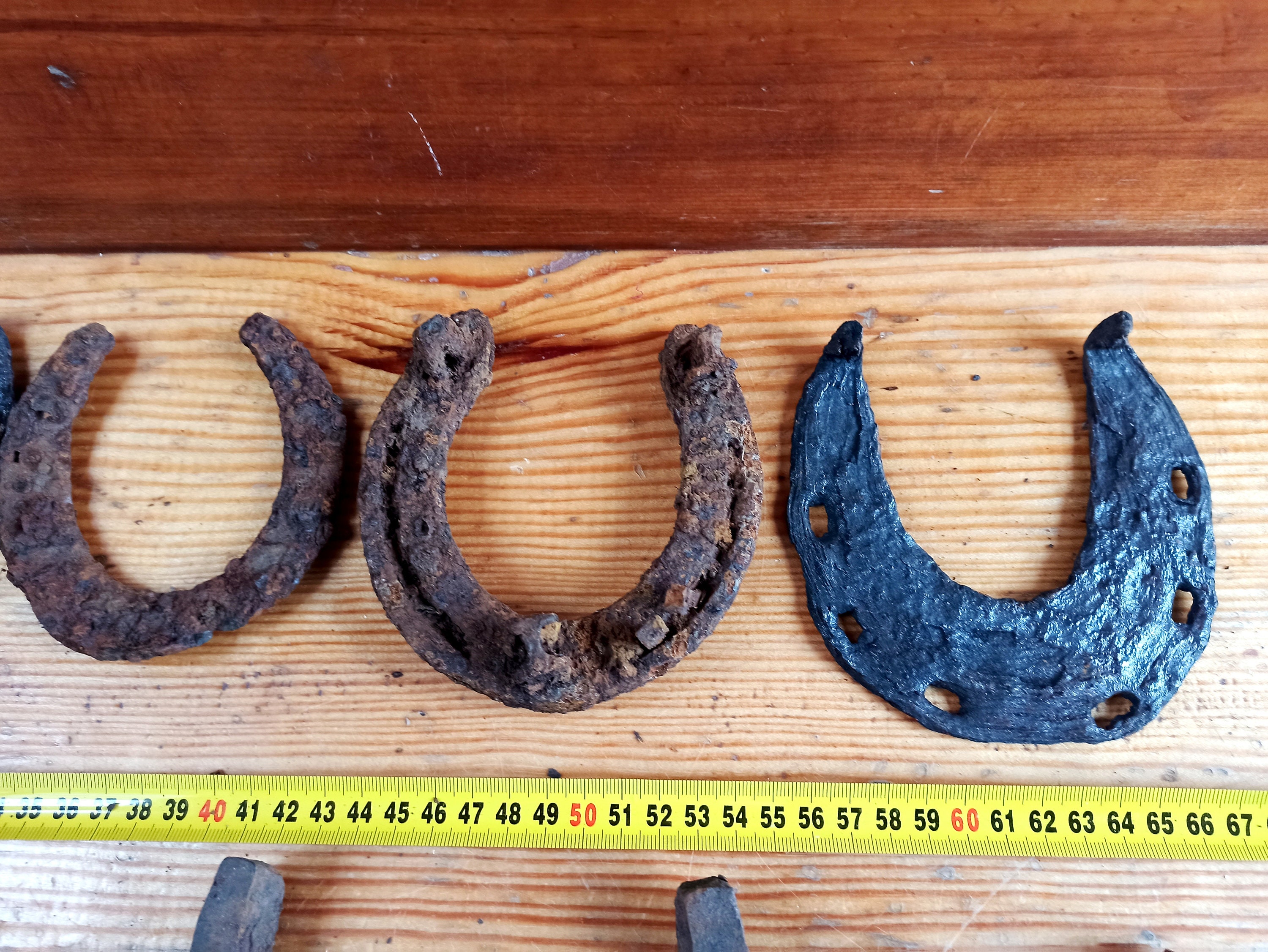 Ancient horseshoes for horses (1319 centuries). Ancient elements of horse harness of Kievan Rus