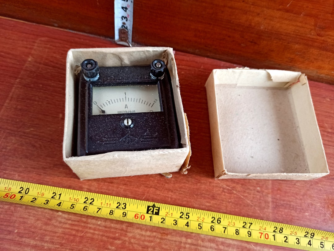 Soviet Meter An Old Soviet Measuring Instrument From the Cold War. Ammeter. Army ...