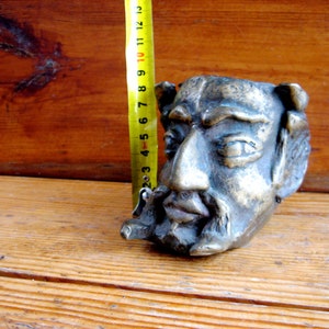 Vintage bronze ashtray - &quot;Devil&#39;s Head&quot; 19th century. Ashtray from the Russian Empire - &quot;Mephistopheles&quot;. Satan. Antique gift
