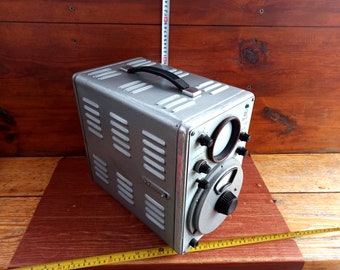 Vintage army oscilloscope TUK-3 from the Cold War. Army apparatus. Professional radio-electronic equipment. Military device.
