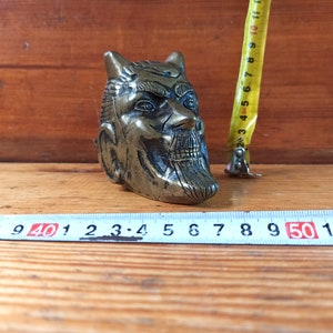 Vintage bronze ashtray - Devil, Mephistopheles. Head of Mephistopheles. Halloween gift. Antique souvenir.