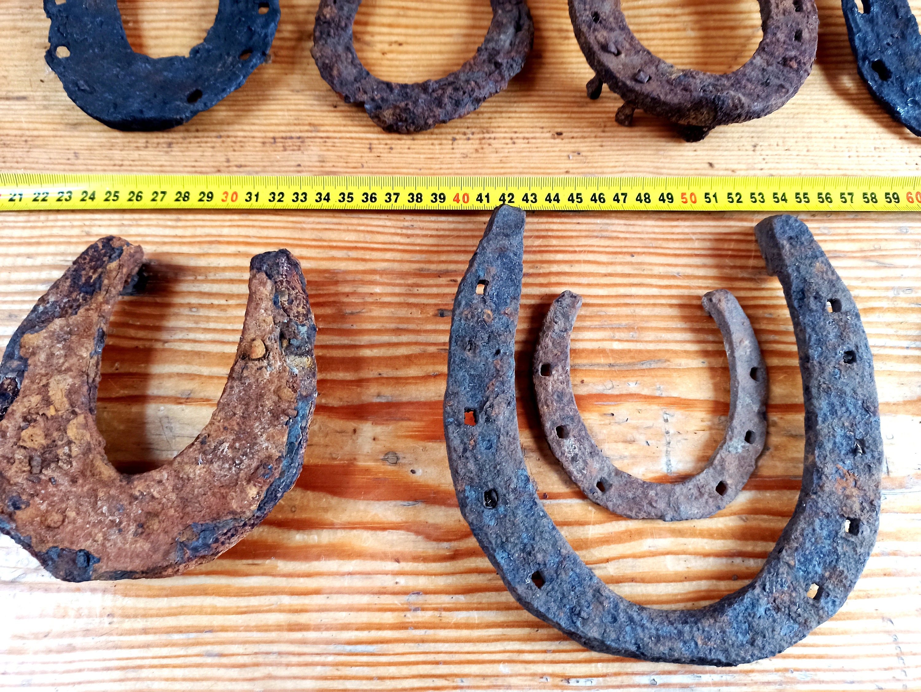 Ancient horseshoes for horses (1319 centuries). Ancient elements of