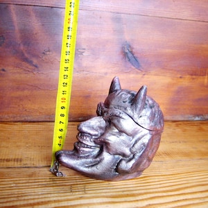 Vintage Bronze Mephistopheles biżuteria szkatułka. Szatan Diabeł. Szkatułka na różne drobiazgi. Szkatułka na damski stół. Antyczne szkatułki