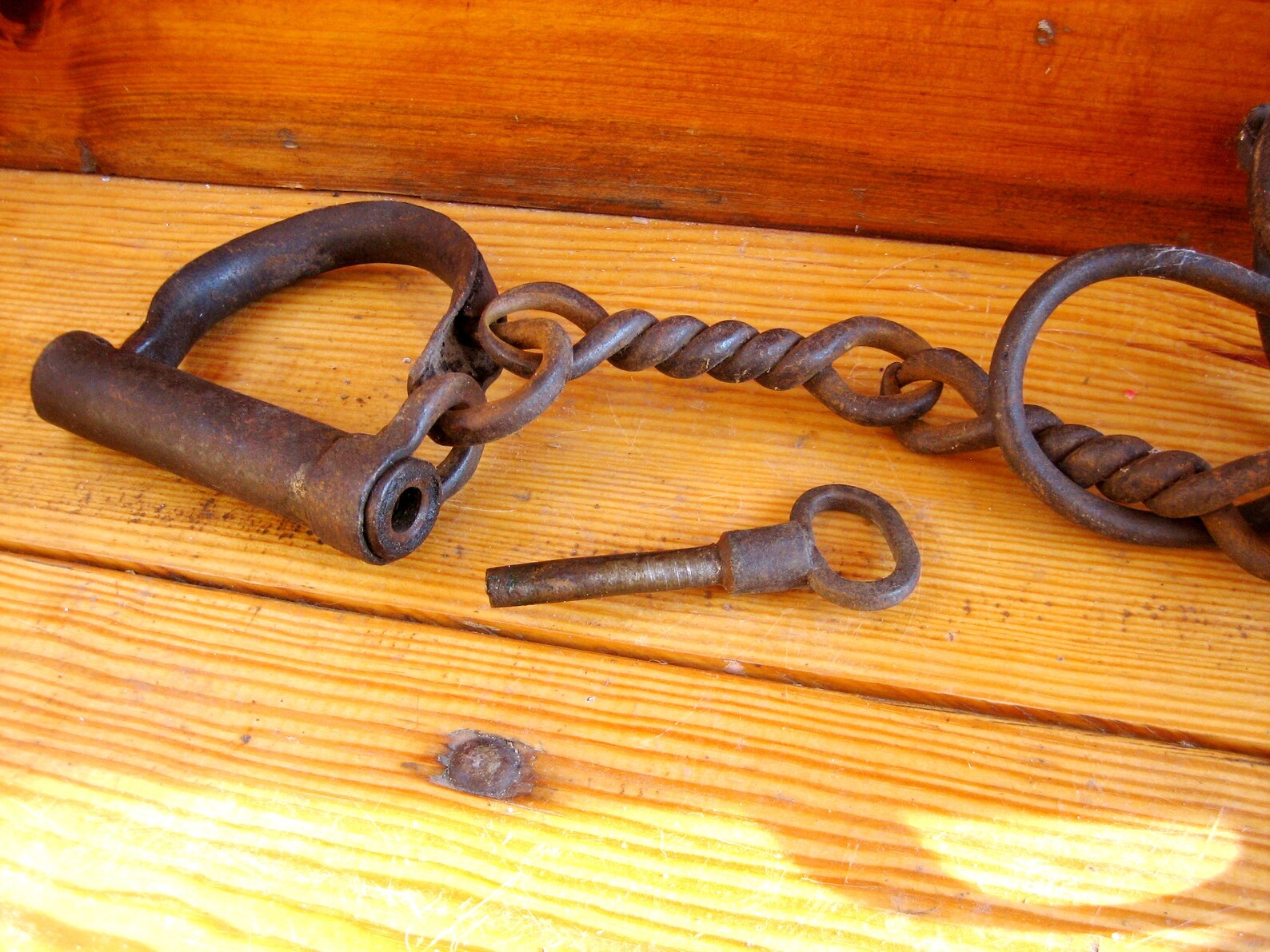 Antique shackles with a native working lock and key. Etsy