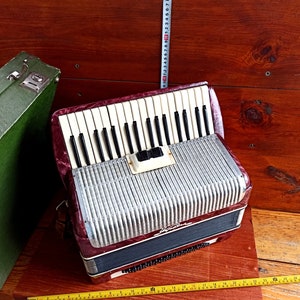 Vintage musical instrument accordion &quot;Ukraine&quot; for professional pop playing. Musical variety instruments. Antique gift - &quot;Ukraine&quot;.