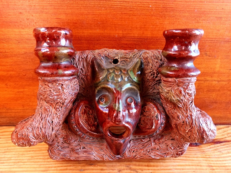 Vintage Ceramic Devil Candle Holder, Halloween Decor - Etsy
